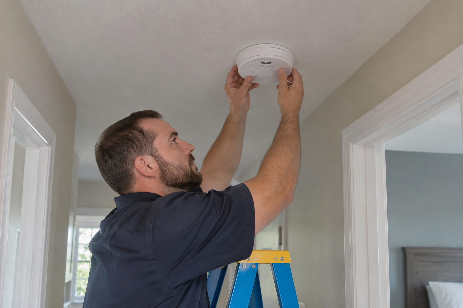 Carbon monoxide detector installation in an Ohio home